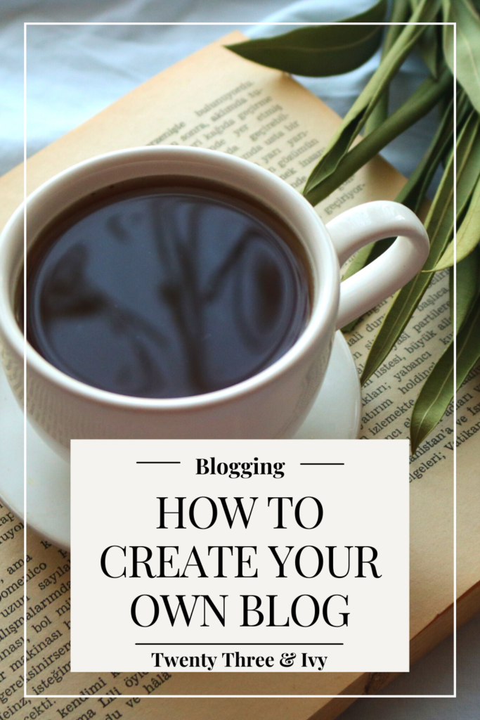 create a blog